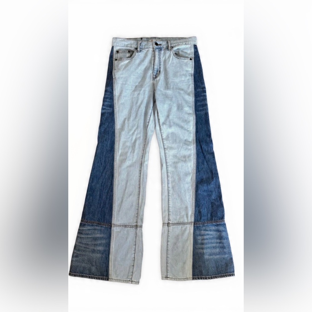 Johnny Was Blue and Light Blue Wide Leg Pants
